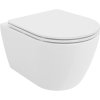 Mexen Carmen závesné wc Rimless s toaletným Slim sedátkom z duroplastu, biela - 30880300