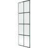 Mexen Next L, 1-krídlová vaňová zástena 60 x 150 cm, 6mm číre sklo-čierny vzor, 6mm číre sklo, profil brúsená oceľ, 895-060-000-03-77-97