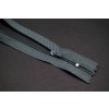 Nedeliteľný jemný plastový špirálový zips (veľkosť číslo 3) rôzne farby - dĺžka 12 cm - 60 cm 18 cm Oceľová šedá