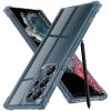 Techsuit - Shockproof Clear Silicone obal pre Samsung Galaxy S22 Ultra 5G - dymovo čierny