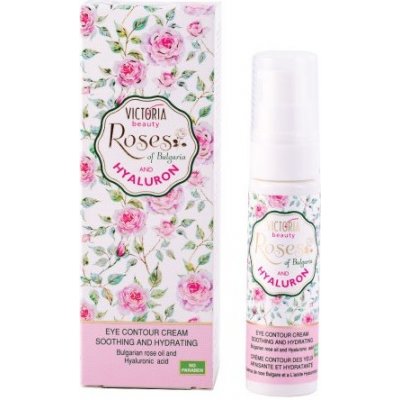 Victoria Beauty Roses and Hyaluron Hydratačný očný krém s ružovým olejom a kyselinou hyalurónovou 30 ml