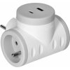 Orno OR-AE-13281/G 2P+Z splitter s 2xUSB nabíječkou, šedý