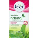 Veet Natural Inspirations voskové depilačné pásiky pre normálnu a suchú pokožku 12 ks