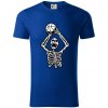 Basketbal kostra - Tričko z organickej bavlny - L ( Kráľovská modrá )