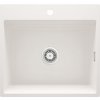 Deante Magnetic, 1-komorový granitový drez 560x520x220mm, biela matná, DEA-ZRM_A10A