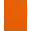 B. E. S. - Petrovice, s. r. s.r.o. Posteľná plachta Džersej česaná bavlna MAKO – Sýta oranžová 140 - 160 × 200