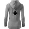 Koule vs kolka - Mikina dámska trendy zipper s kapucňou - XL ( Tmavosivý melír )