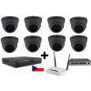 5MPx H265 kamerový IP POE set Zoneway - 8x dome kamera NC960, rekordér NVR 2104, router a POE switch 8 + 1