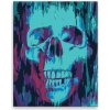 Maľovanie podľa čísel - Modrá lebka - 80x100 cm, plátno vypnuté na rám - výroba CZ
