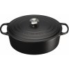 Le Creuset - Liatinový hrniec oválny s pokrievkou 33 cm/7,5 l čierny