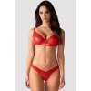 Obsessive Aliosa 2 pcs set - podprsenka + tangá Farba: Červená, Veľkosť: L/XL