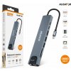 Aligator Dokovací stanice USB-C / Hub 8v1 (USB-C / 2xUSB / SD / MicroSD/ HDTV / RJ45) (AHUB001)