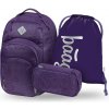 BAAGL 3 SET Coolmate Plum: batoh, penál, sáček