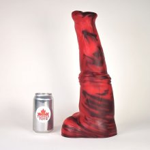 Topped Toys Pegasus 125 Forge Red, prémiové silikónové dildo 36,5 x 10,2 cm