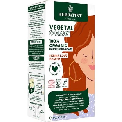 Herbatint Vegetal Colour Bio Rastlinná farba na vlasy Henna Love
