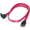 PREMIUMCORD Kabel SATA 0,5m 1x90°+1x rovný konektor