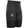 Pánske kompresné bežecké šortky Compressport, RUN UNDER CONTROL SHORT čierna,biela