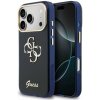 Guess IML 4G Script Metal Logo Zadní Kryt pre iPhone 17 Pro Blue