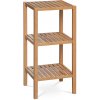 Autronic DR-011-5 Regál, 3 políce, masív bambus, prírodný odtieň, nosnosť 9 kg
