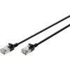 Digitus DK-1632-A-030S-BL RJ45 sieťové káble, prepojovacie káble CAT 6A F/FTP 3 m čierna farebne odlíšený, tienený, točený drôt, s priechodkou chrániacou proti; DK-1632-A-030S-BL