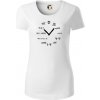 Matematické hodiny - Dámske tričko z organickej bavlny Origin (GOTS) - L ( Biela )