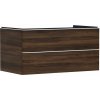 Hansgrohe Xelu Q Umývadlová skrinka, 50x98x55 cm, 2 zásuvky, tmavý orech/matná biela 54081700-HG