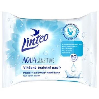 Linteo vlhčený toaletný papier 60ks Aqua Sensitive