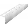 BP9 balkónová lišta ACARA, nerez V2A kartáčovaný, s drenážnymi otvormi, 11 mm, 65 mm, 2,5 m