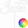 Zápich - Meno typ 09 - Matná farba - bez paličky - 14cm
