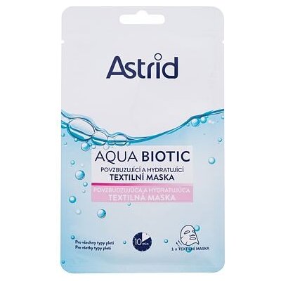 Astrid Aqua Biotic Anti-Fatigue and Quenching Tissue Mask povzbuzující a hydratující textilní pleťová maska pro ženy