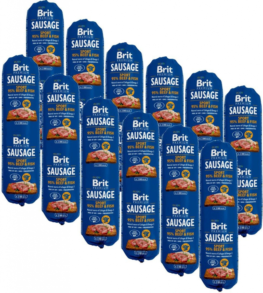 Brit Sausage Sport Beef & Fish 12 x 0,8 kg