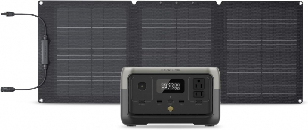 EcoFlow RIVER 2 + 60W solární panel 1ECOR620SP60