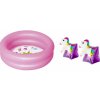 Bestway Bazén 61 cm ružový-Bestway + Nafukovacie rukávniky jednorožec-MOVEO