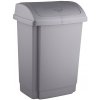 PLAST TEAM - Kôš odpadkový 15 l SWING s výklopným vekom, šedý, 22 x 40 x 28cm, umelá hmota