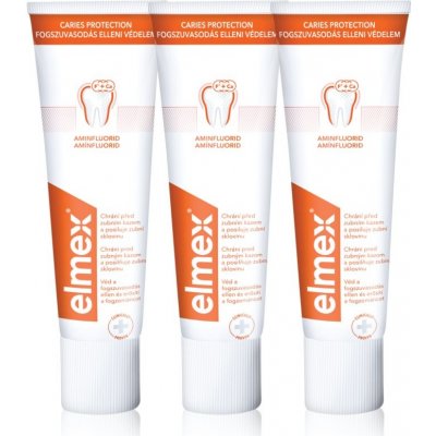 Elmex Caries Protection zubná pasta chrániaca pred zubným kazom s fluoridom 3x75 ml