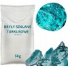 DEKORATÍVNE sklenené kamene TYRKYSOVÉ sklo do gabionov 5kg 10-20cm