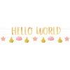 Amscan Banner Hello World modrý 176,8 x 17,8 cm