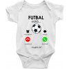 Futbal volá - Body dojčenské s krátkym rukávom - Krátký r. 18-24 mes ( Biela )