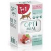 OPTIMEAL pre mačky s teľacím mäsom v brusnicovej omáčka 4 x 85 g