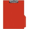 UKF01298 DONAU písacia podložka s klipom, A4, PVC, červená