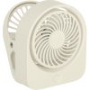 Stolový ventilátor s klipom bezdrôtový USB chladenie 3 stupne výkonu 11,5 cm biely