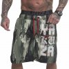 Yakuza plavkové šortky URBNSTL BSB 23059 camouflage green Farba: zelený a hnedý maskáč, Veľkosť: M