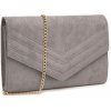 Večerná listová kabelka Miss Lulu - sivá
