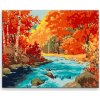 Maľovanie podľa čísel - Farebná jesenná krajina - 50x40 cm, bez dřevěného rámu - výroba CZ