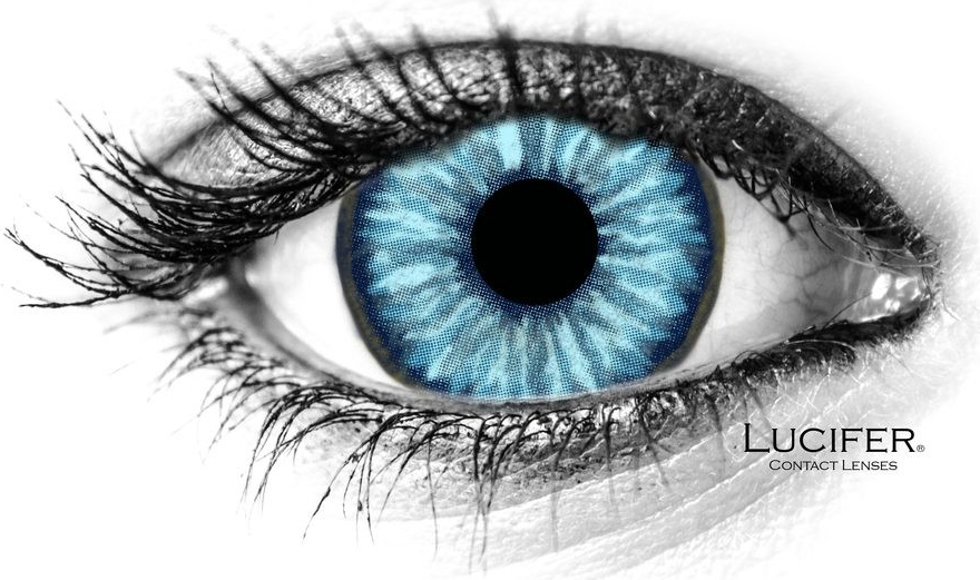 Lucifer Crazy šošovky - nedioptrické - ELF BLUE mini sclera 2 šošovky
