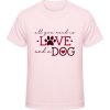 Premium Tričko pre Deti - Dizajn s motívom - Láska a pes - Kriedová ružová - 152 - Detské
