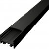 LED lišta povrchová S11 čierna Dĺžka: 1m, Typ krytky: Čierna krytka zaklapávacia (difúzor)