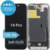 Displej Soft OLED pre iPhone 14 Pro - Dotykové sklo + Rám, DIAGNOSTIC