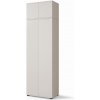 ArtPK Šatníková skriňa s nadstavcom BIANCO | cashmere