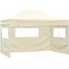 vidaXL Skladací stan s 3 stenami, 3x4,5 m, krémový